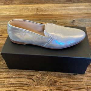 Jcrew metallic suede loafers NWT